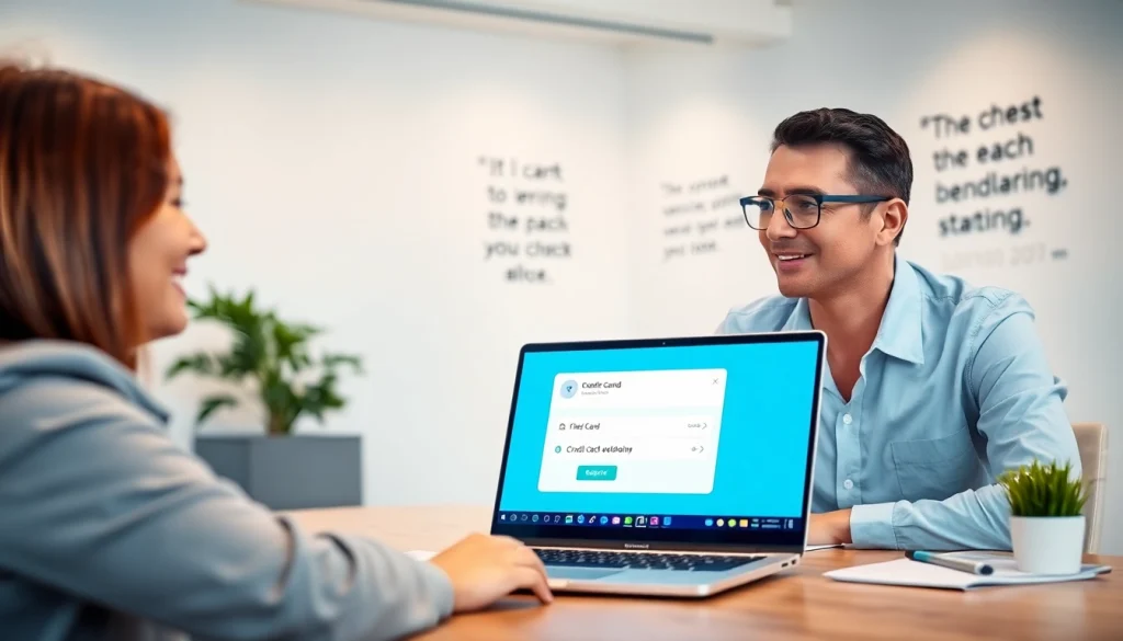 신용카드 현금화 상담 중인 전문 금융 상담사의 모습을 담은 이미지