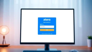 Atera login screen showcasing secure sign-in process with user authentication.