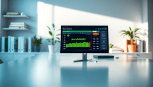 Calculate your daily macros with an interactive macro calculator displayed in a professional workspace.