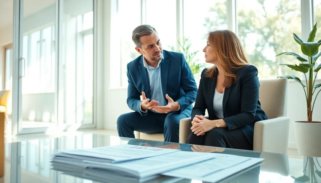 Florida Public Adjuster providing expert guidance to a homeowner in a professional setting.