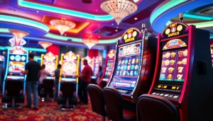 Hubungkan slot bet 50 perak dengan suasana kasino yang berwarna-warni dan dinamis.