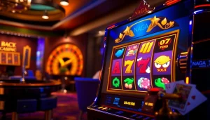 Engaging visual of online slot games at NAGA169, highlighting thrilling gambling action and gameplay.