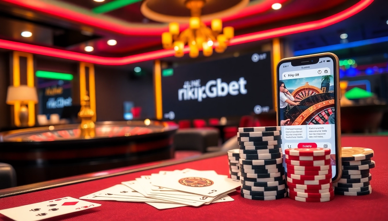 Experience thrilling gambling action at rikvip.gb.net with vibrant casino visuals and engaging gaming elements.