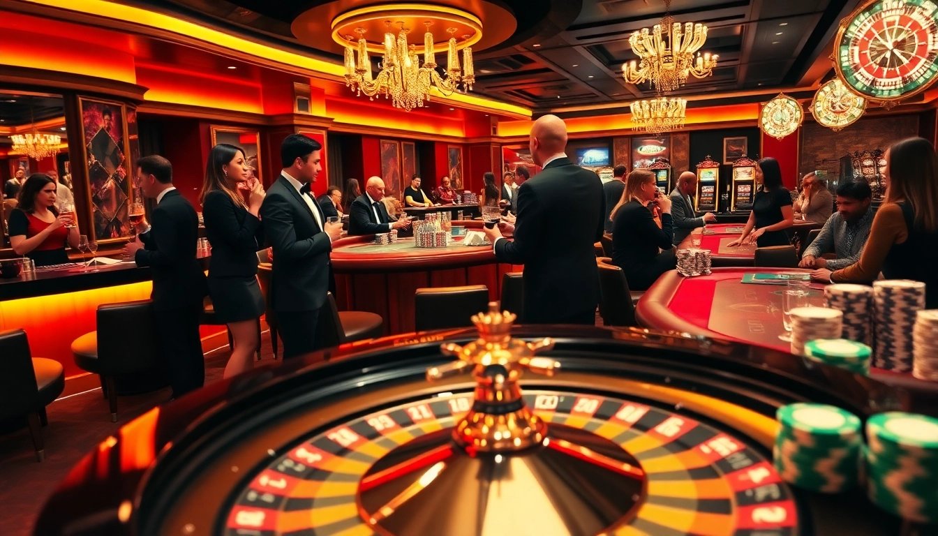 Experience the excitement of gaming at a top club featuring roulette, poker, and vibrant ambiance.