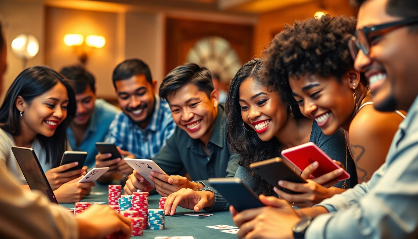 Engaged players enjoying online card games on topgamebaidoithuong.mx, showcasing excitement and community.