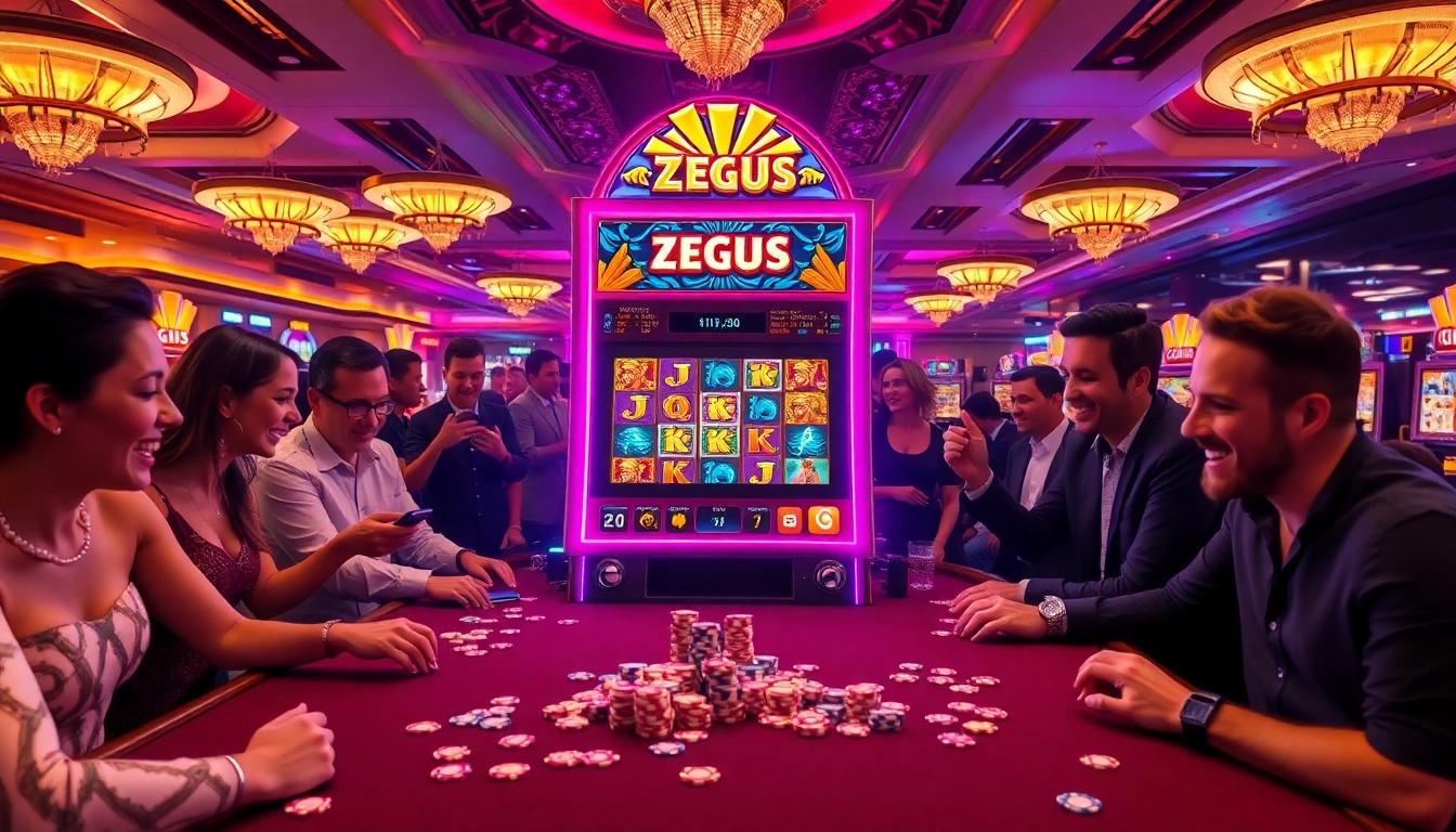 Mainkan Zeus Slot di kasino yang hidup dengan grafis yang menarik dan pemain yang bersemangat.