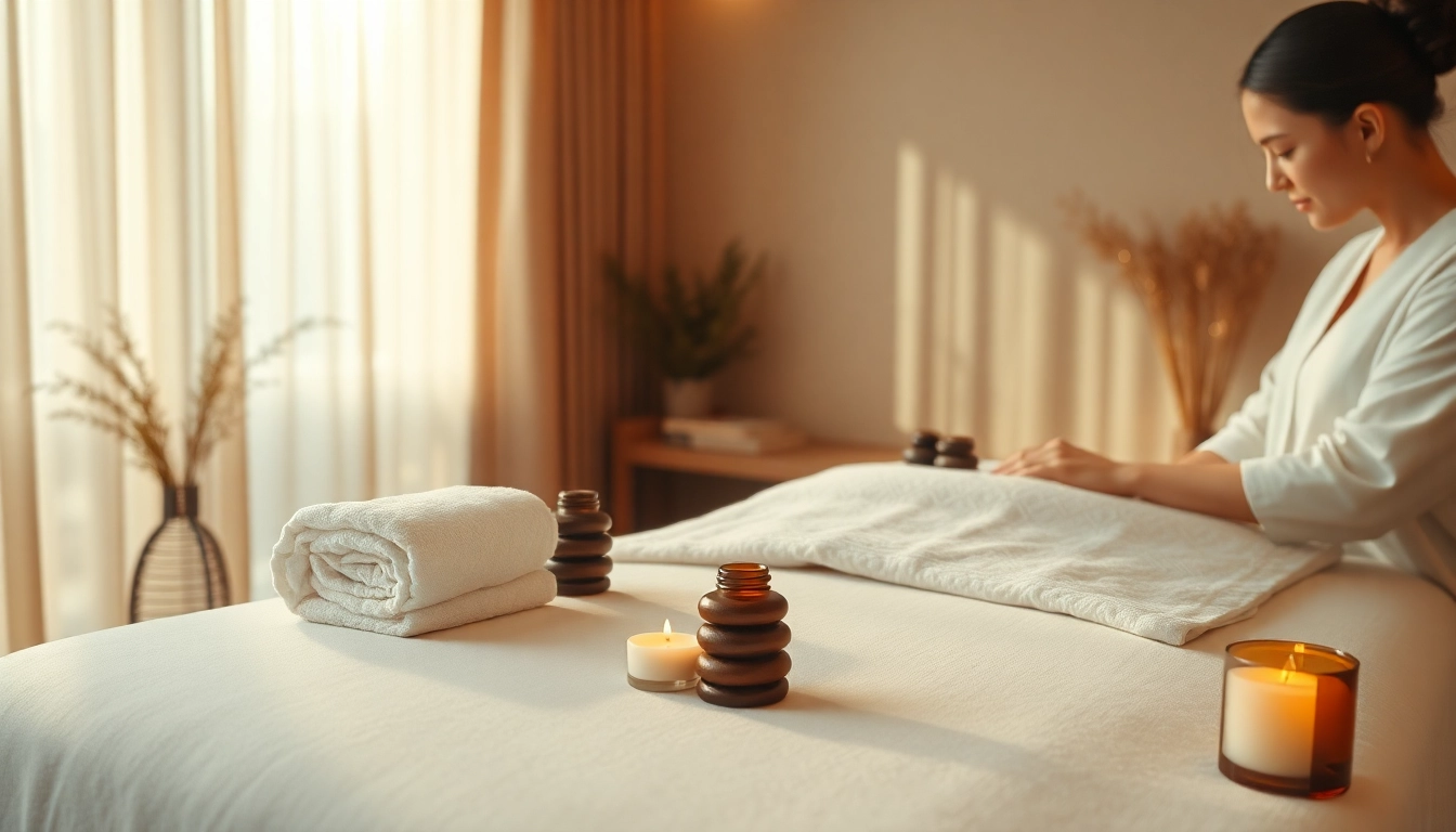 출장 massage in a serene hotel room with soothing ambiance and professional therapist.