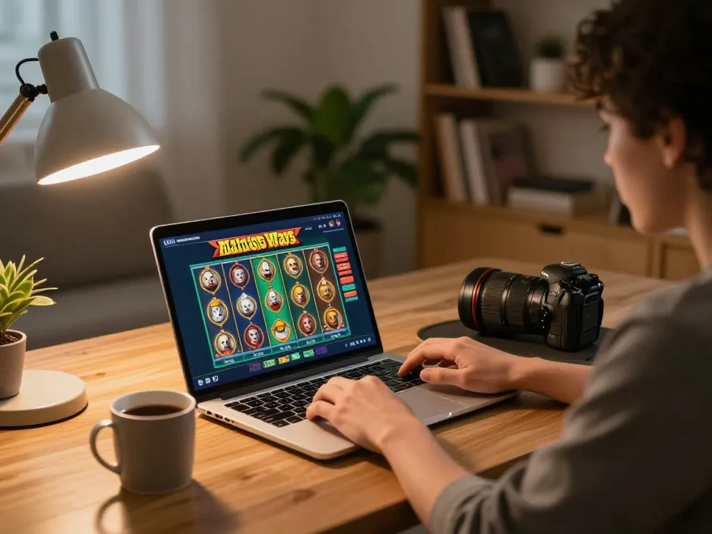 Explore Mahjong Ways slot gameplay in a cozy online gaming setup.