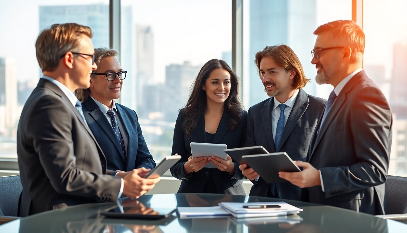 Leaders addressing National Security Risk strategies in a modern office environment.