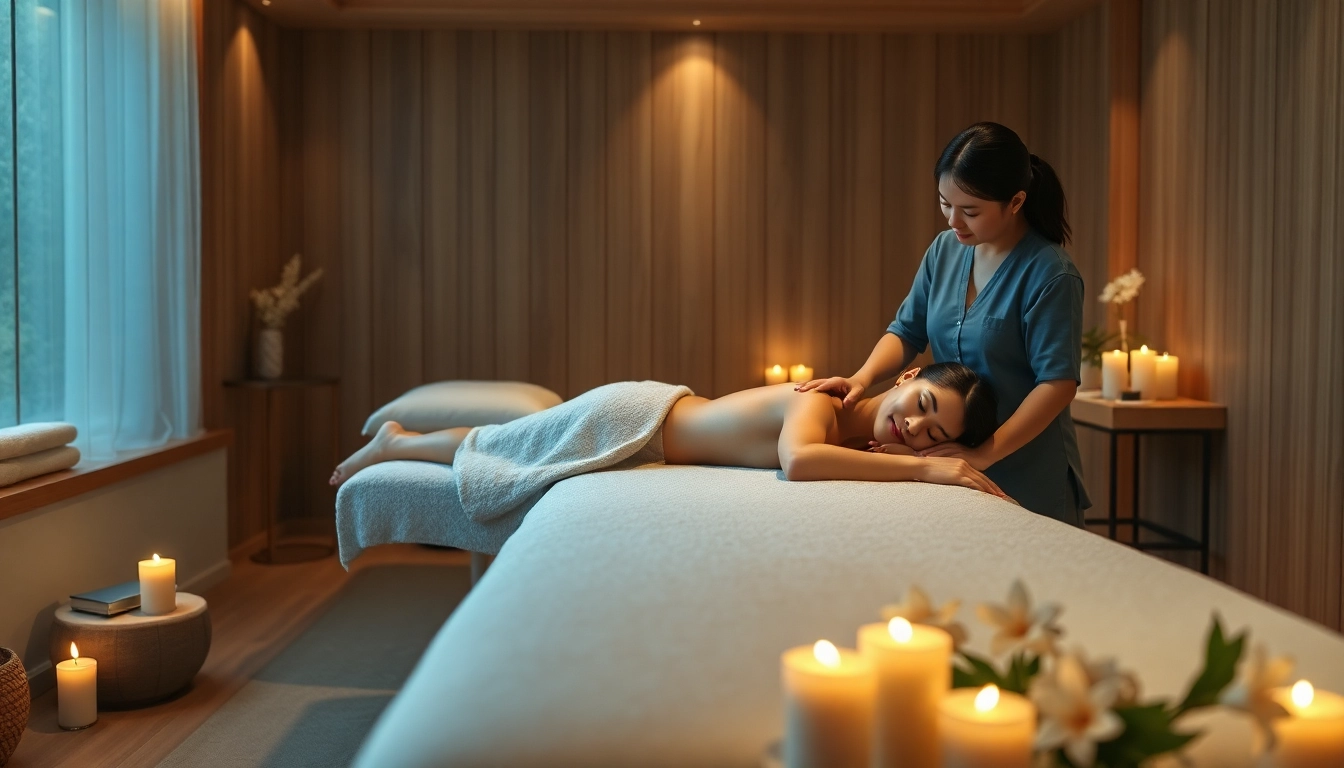 편안한 분위기의 고요한 스파 환경에서의 스웨디시 마사지 요법.