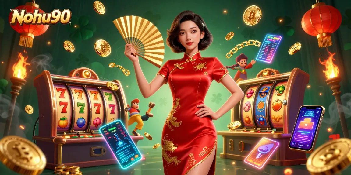 Nohu90 offers an exciting casino experience with vibrant slot reels and jackpots, showcasing entertainment dynamics.