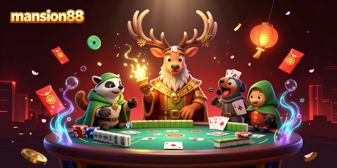 Experience immersive gameplay at mansion88 with a rich poker scene featuring dynamic characters and colorful game elements.
